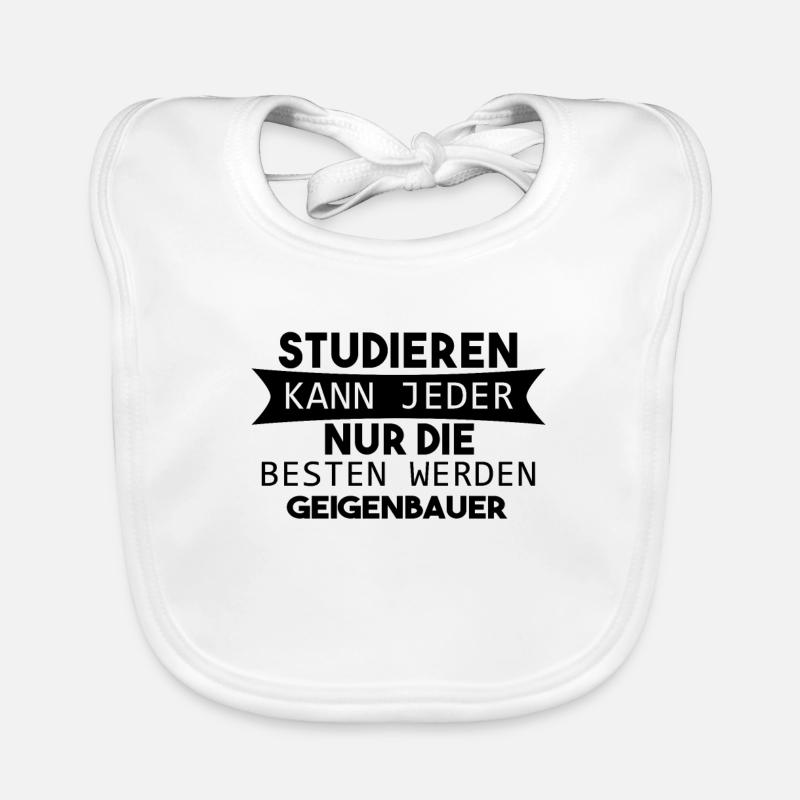 Geigenbauer lustiger Spruch Baby Bio-Lätzchen