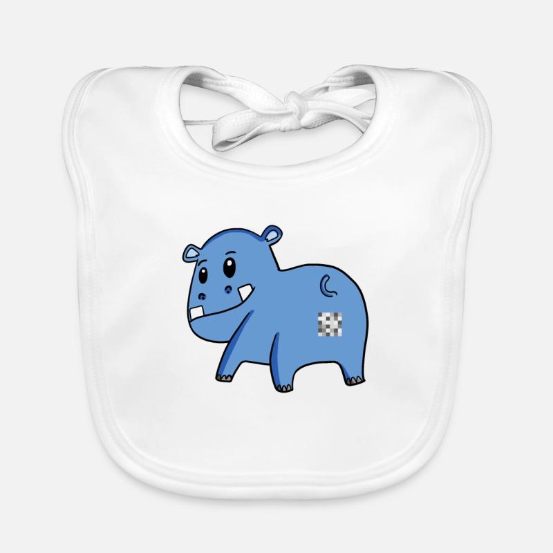 Hippo Ass - Hippopotame Butt Bavoir bio Bébé