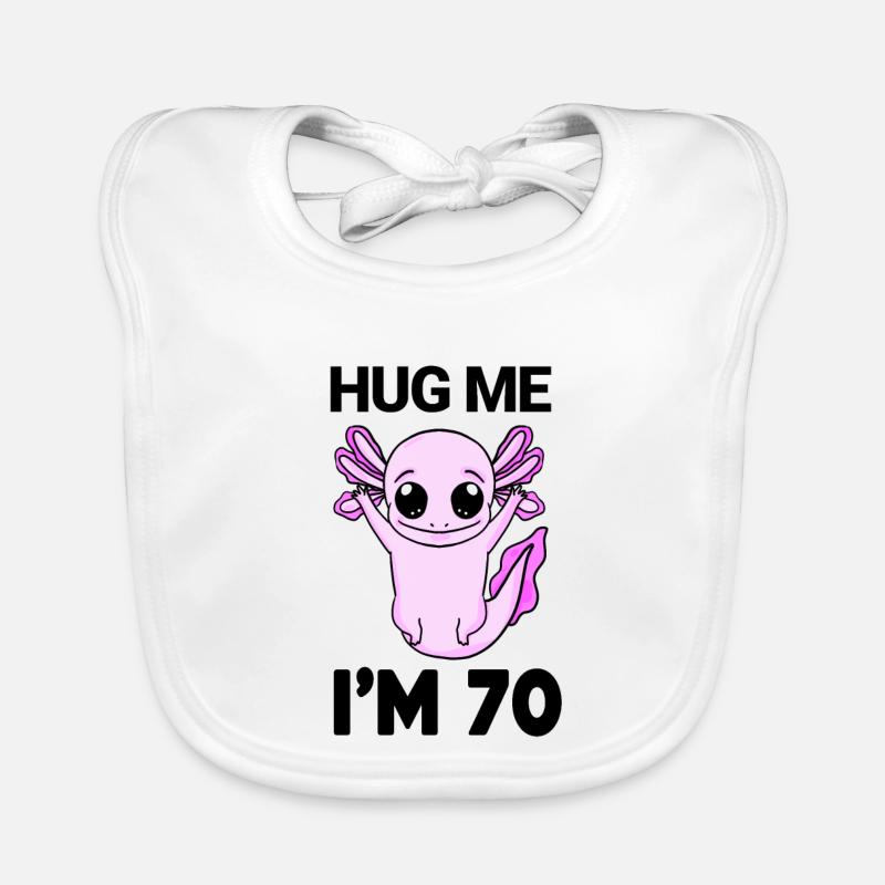 70 birthday - 70 years - hug Organic Baby Bibs