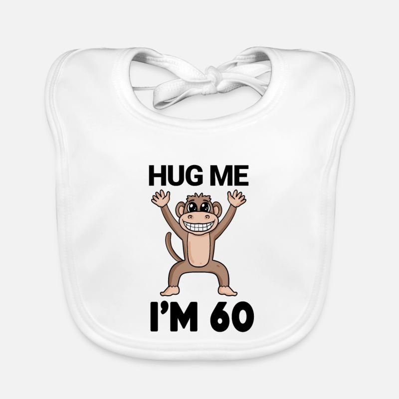 60 birthday - 60 years - hug Organic Baby Bibs