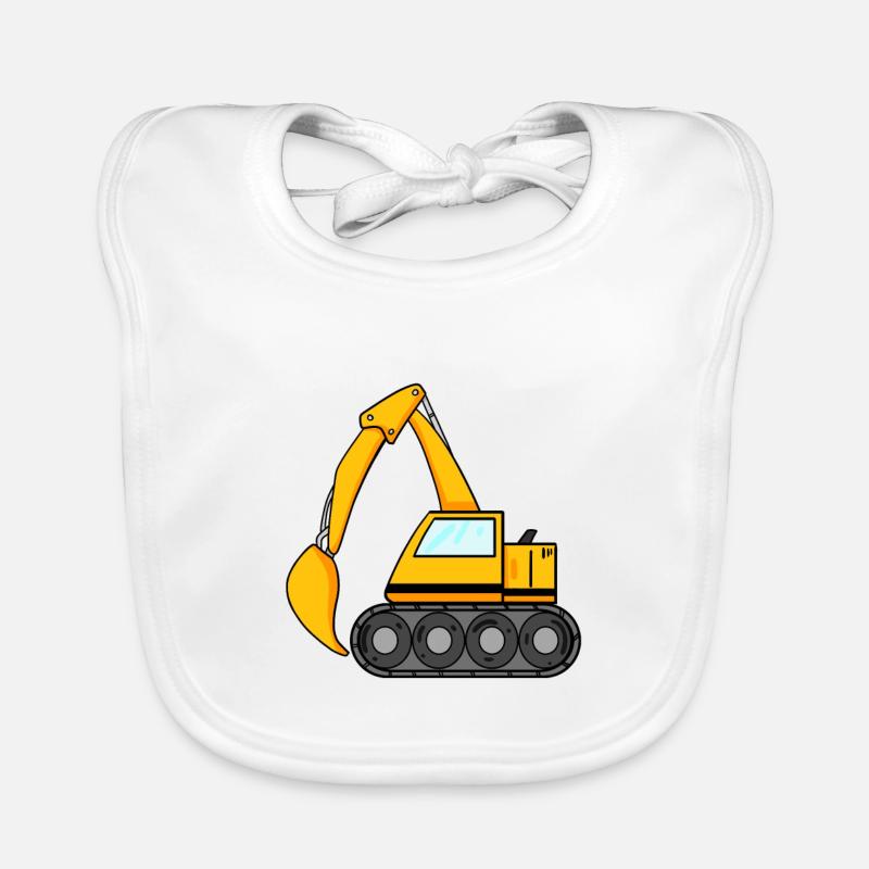 Bucket excavator excavator excavator construction machine Organic Baby Bibs