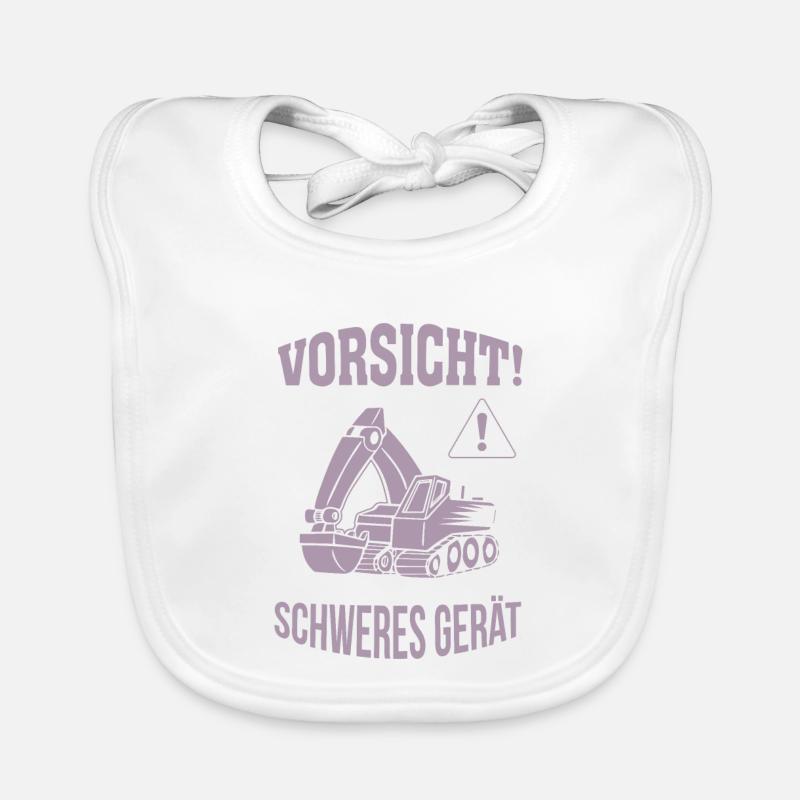 Bagger Baggerfahrer Baugeräteführer Schweres Gerät Baby Bio-Lätzchen
