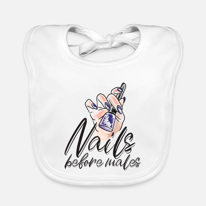 Nails before men Nail designer Organic Baby Bibs