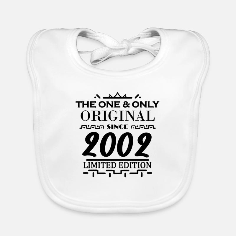 2002 - Année de construction 2002 - Né en 2002 Bavoir bio Bébé