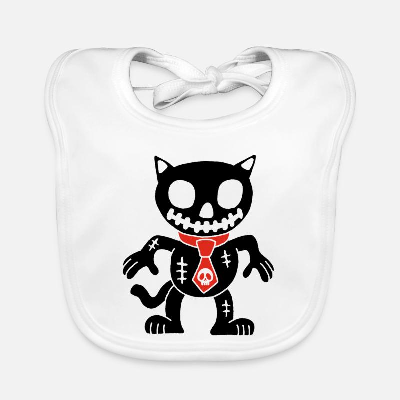 Black cat voodoo doll Organic Baby Bibs