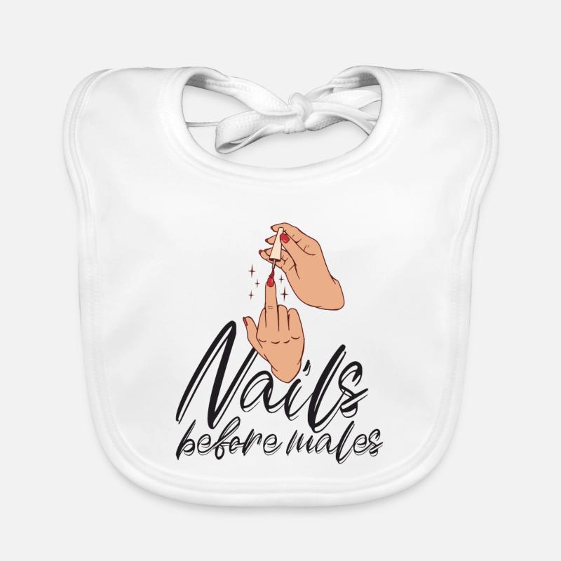 Nails before men Nail designer Organic Baby Bibs
