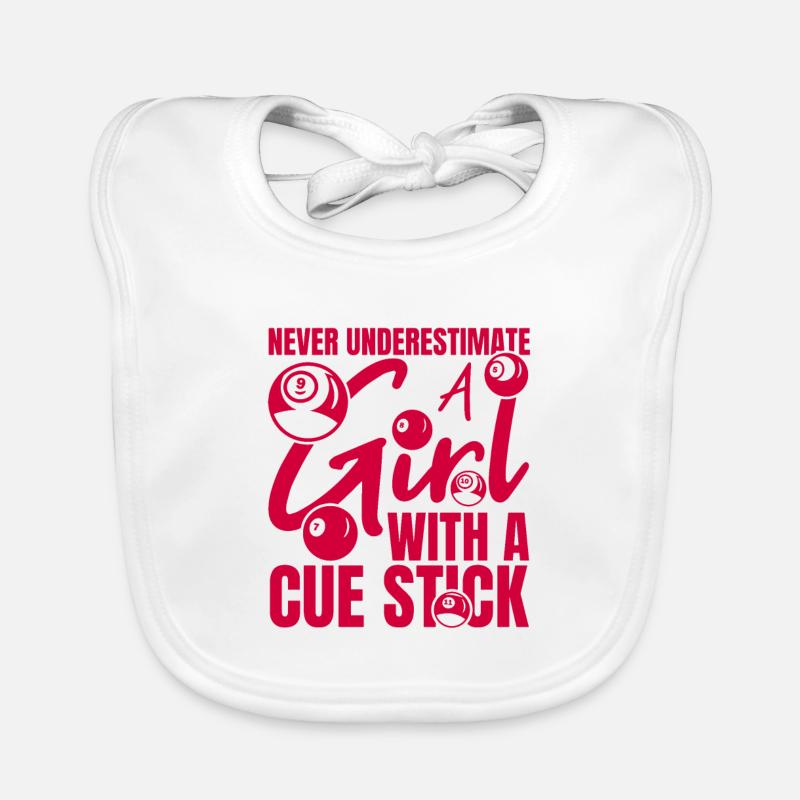 Billard Mädchen Baby Bio-Lätzchen