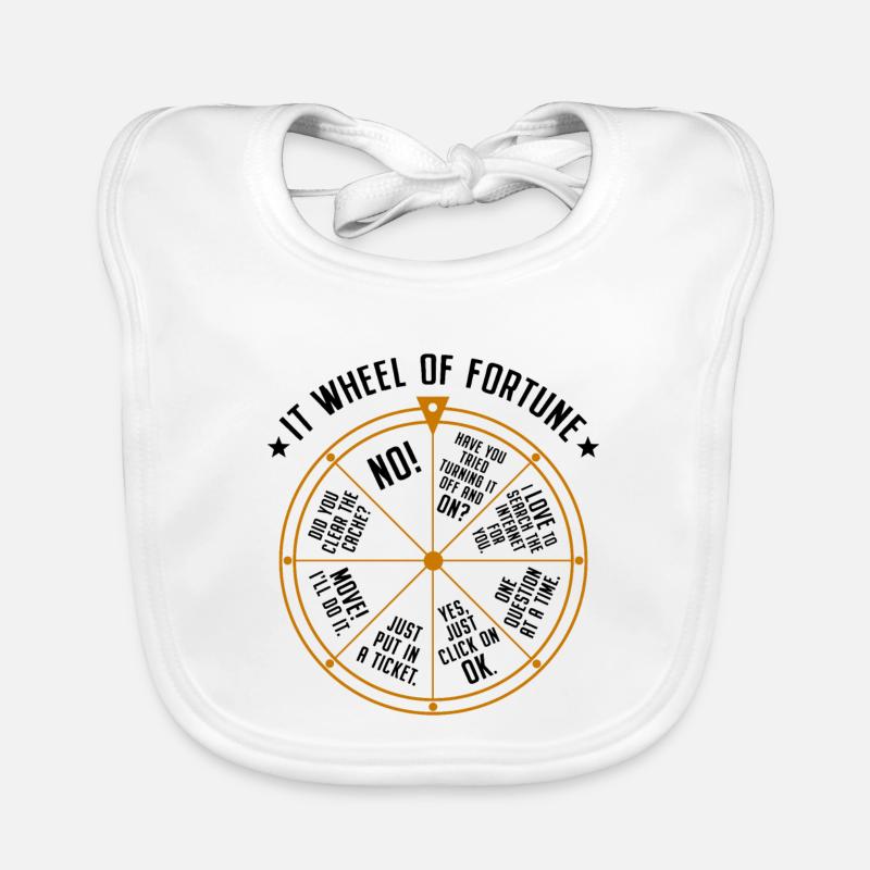 IT Support Glücksrad Service Desk IT Helpdesk Nerd Baby Bio-Lätzchen