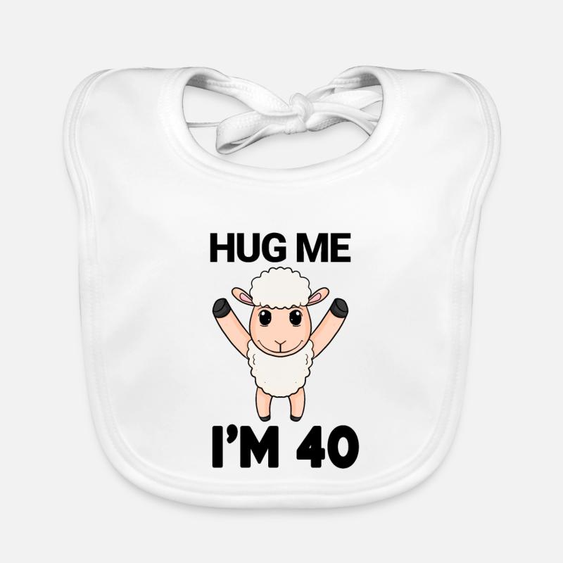 40 birthday - 40 years - hug Organic Baby Bibs