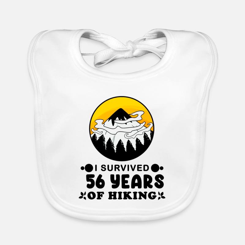 Berg Wanderer 56. Geburtstag 56 Jahre alt Geschenk Baby Bio-Lätzchen