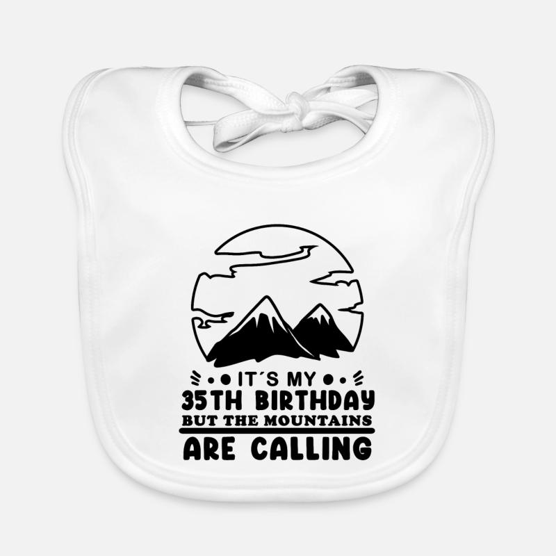 Mountain Wanderer 35e anniversaire 35 ans cadeau Bavoir bio Bébé