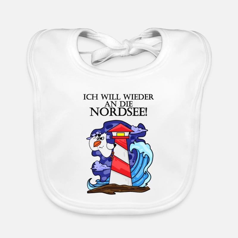 Nordsee Plattdeutsch Spruch Moin Baby Bio-Lätzchen
