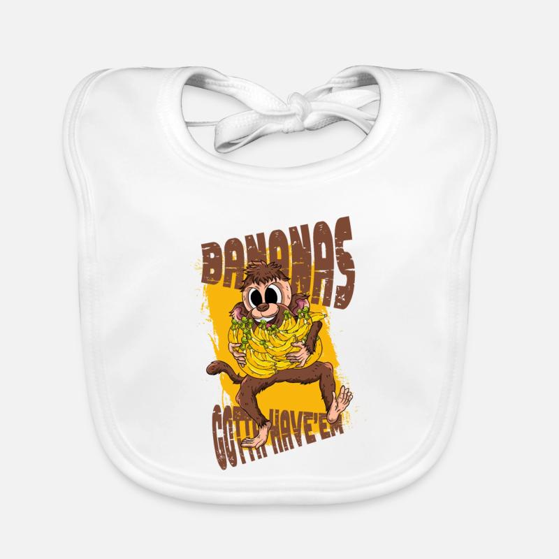 Bananen Affe Baby Bio-Lätzchen