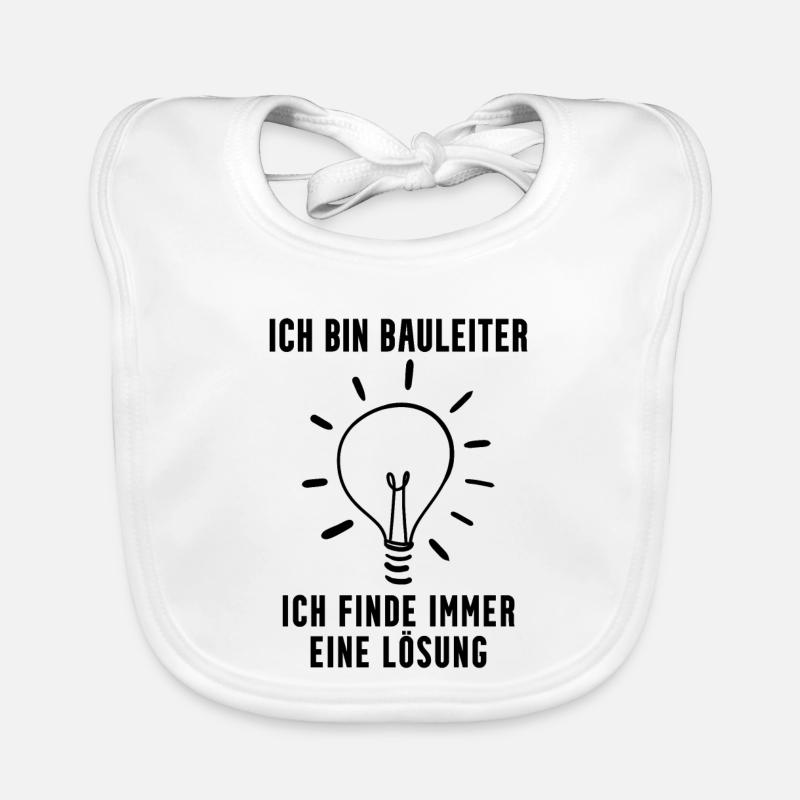 Bauleiter Geschenk Baby Bio-Lätzchen