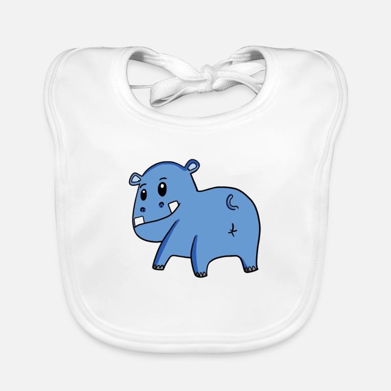Hippopotame vu de derrière - Hippopotame Butt - Hippopotame Bavoir bio Bébé