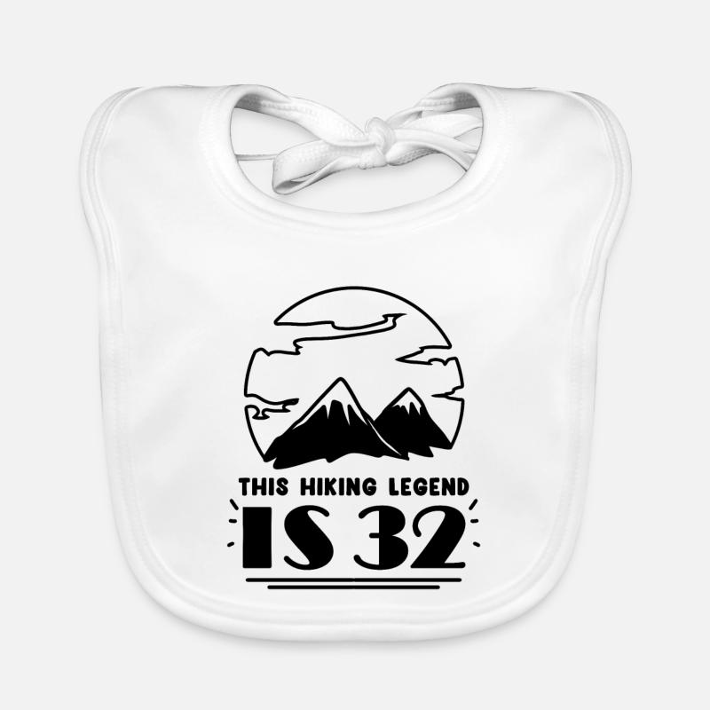 Berg Wanderer 32. Geburtstag 32 Jahre alt Geschenk Baby Bio-Lätzchen