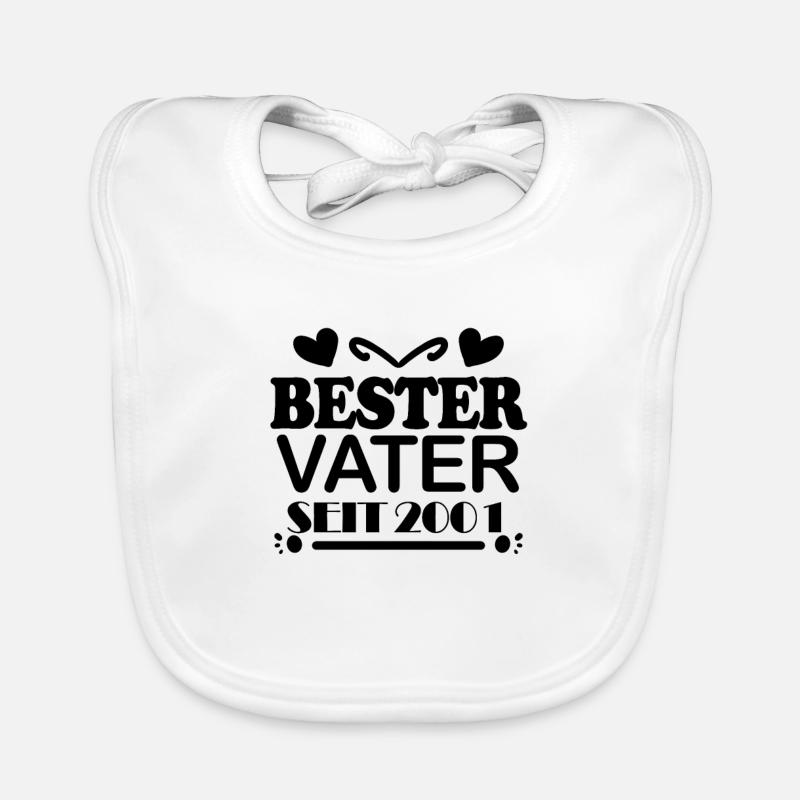 Bester Vater seit 2001 - Vatertag Geschenk Baby Bio-Lätzchen