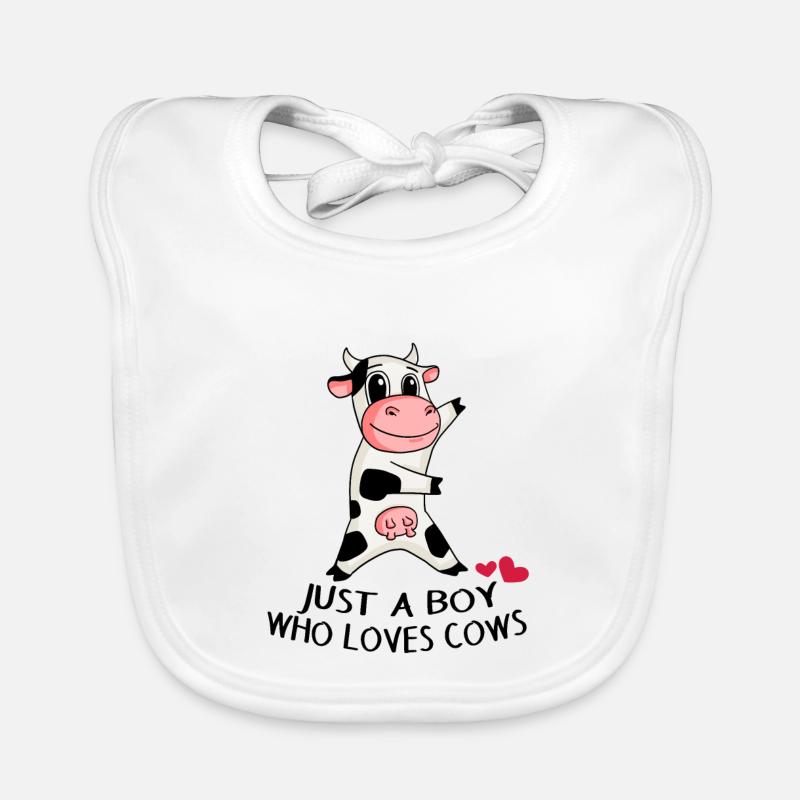 Cow Love Young Son Gift Organic Baby Bibs