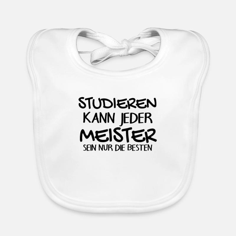 Studieren Meister Spruch Baby Bio-Lätzchen