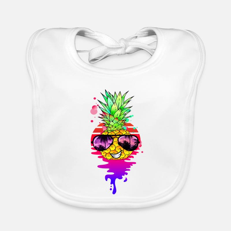 Drôle d’ananas rétro Bavoir bio Bébé