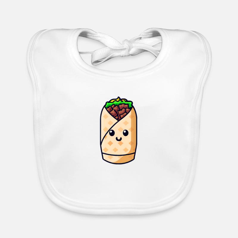 Sweet Kawaii Kebab Wrap Organic Baby Bibs
