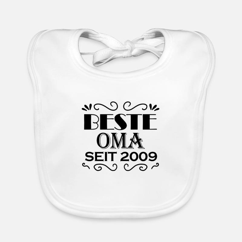 Beste Oma seit 2009 - Oma Geschenk Baby Bio-Lätzchen