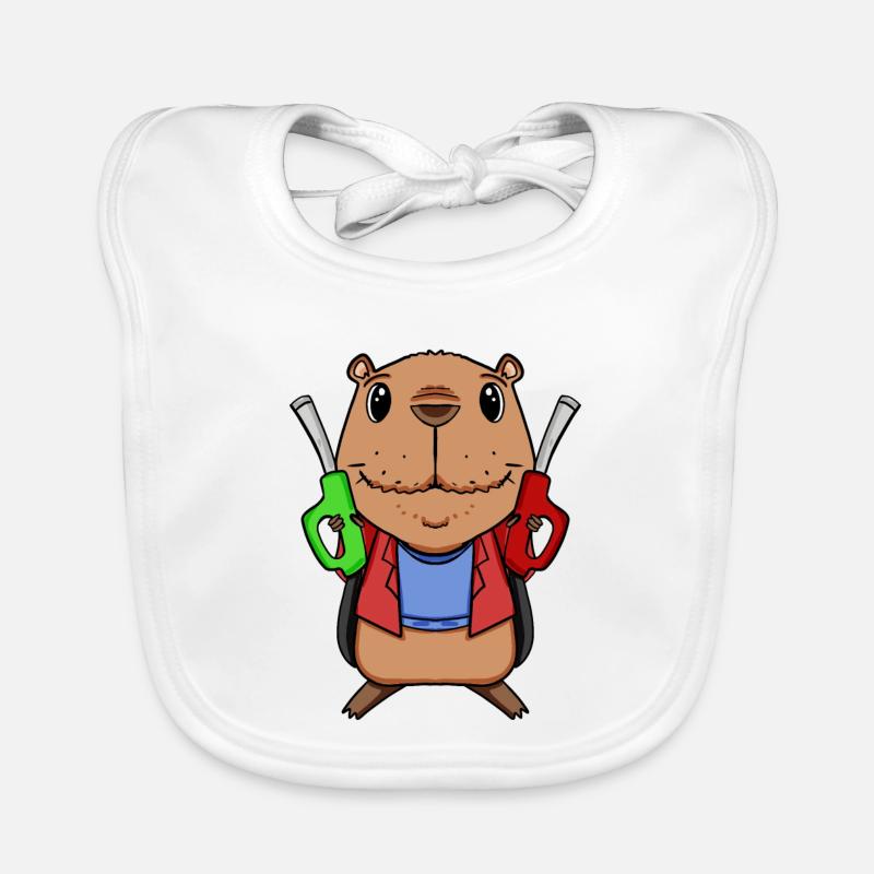 Préposé à la station-service de la station-service Capybara Bavoir bio Bébé