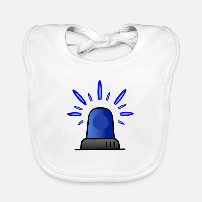 Blue light siren Organic Baby Bibs