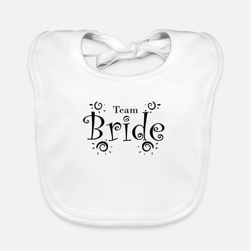 Team Bride Motiv Organic Baby Bibs