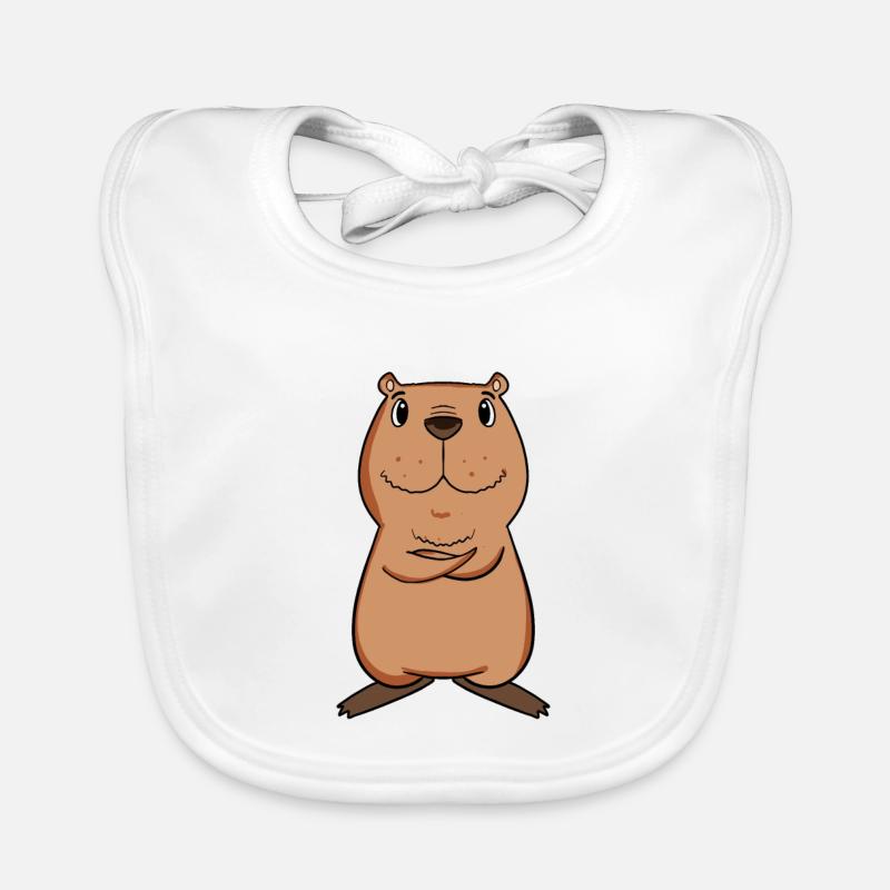 Capybara capybara motif Organic Baby Bibs