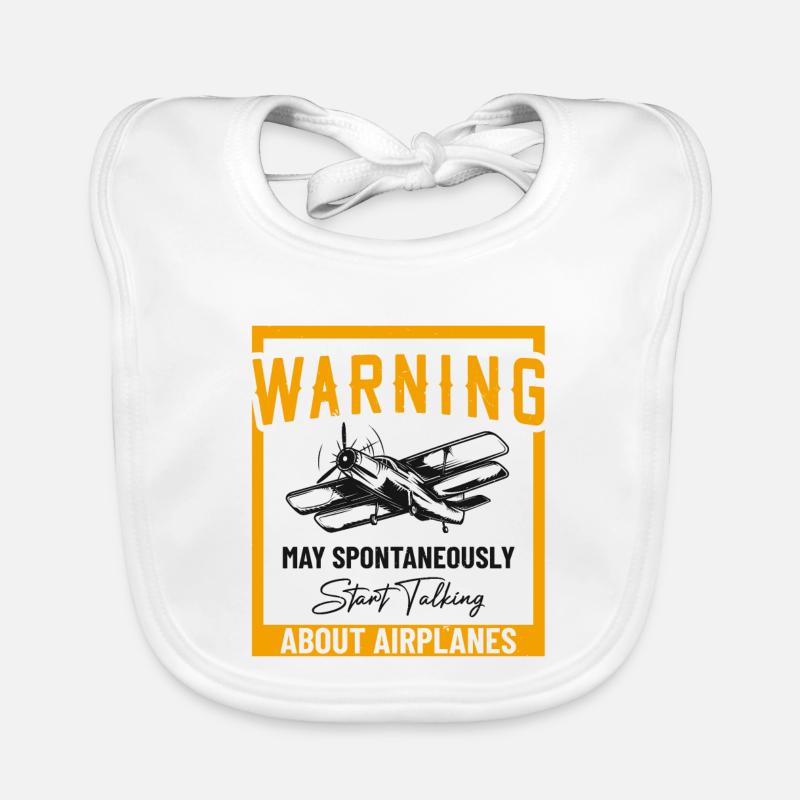 May Spontaneously Start Talking About Airplanes Organic Baby Bibs