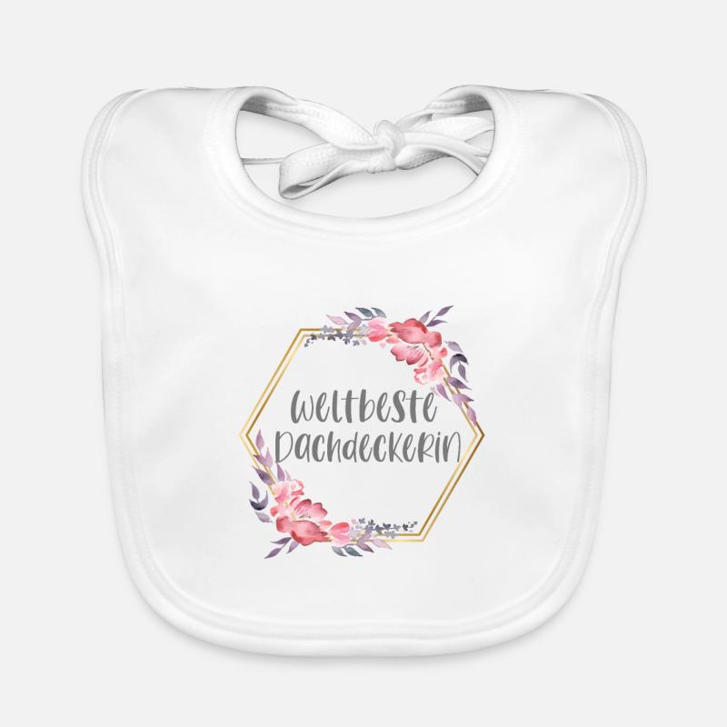 Weltbeste Dachdeckerin Dachdeckerei Beruf Geschenk Baby Bio-Lätzchen