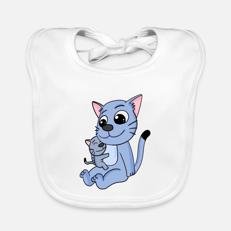 Famille de chats - Chat avec bébé Bavoir bio Bébé