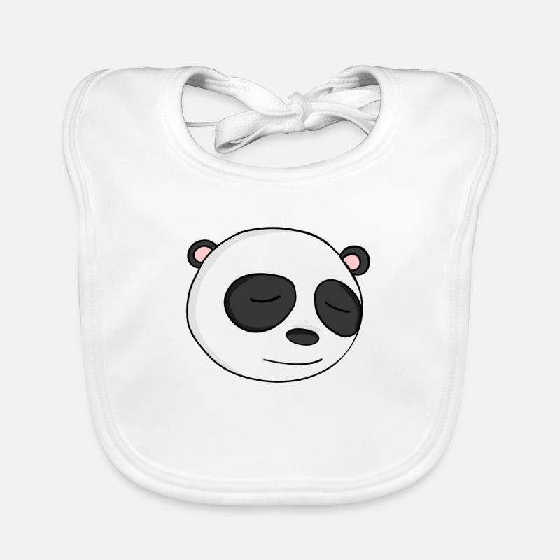Panda Head Organic Baby Bibs