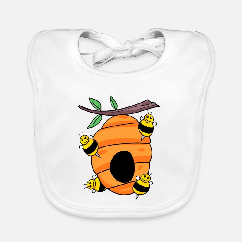 Bee bees bee nest wasps wasp nest nest Organic Baby Bibs