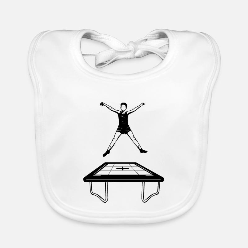 Trampolin Junge Baby Bio-Lätzchen