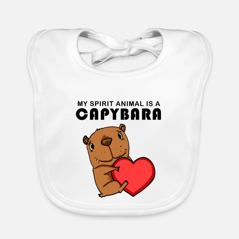 Capybara Wasserschwein Bavoir bio Bébé