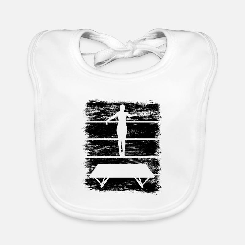 Trampolineist sketch Organic Baby Bibs