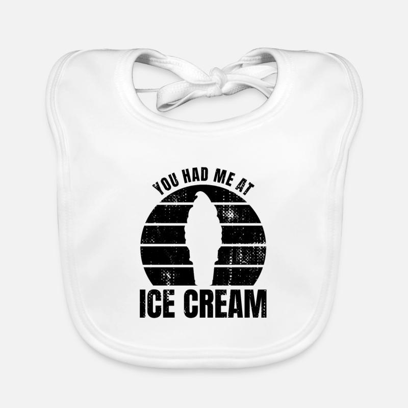 Tu m’as eu à la crème glacée Bavoir bio Bébé