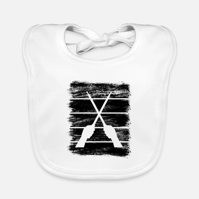 Drumsticks Sketch Organic Baby Bibs