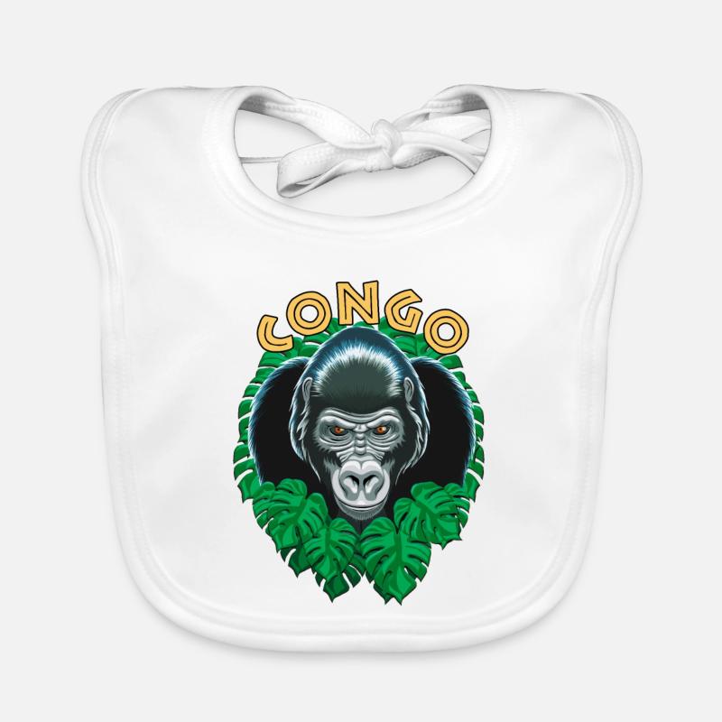 Congo gorilla Organic Baby Bibs