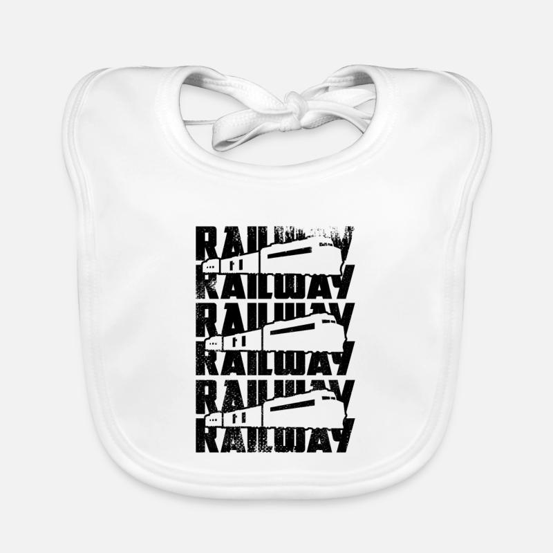 Railroad Organic Baby Bibs
