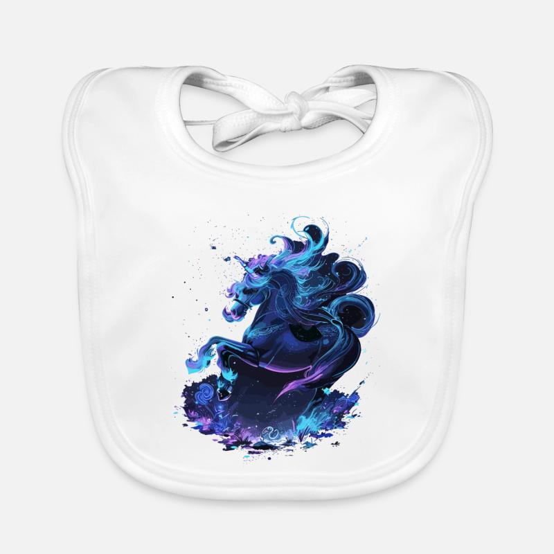 Mystisches Einhorn Mitternacht Baby Bio-Lätzchen