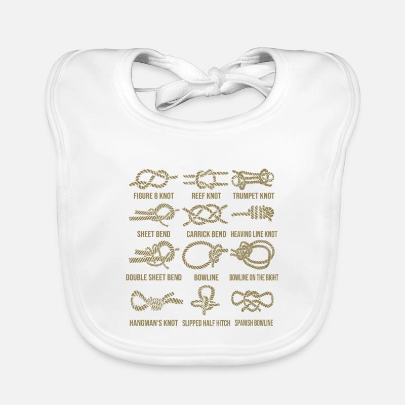 Sailing, sailboat, sailing knots, knotting Organic Baby Bibs