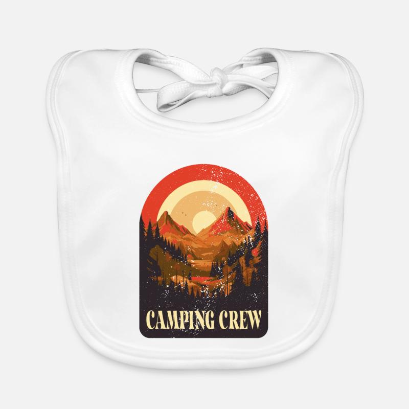 Camping Crew Tent Adventure Camp Nature Camper Team Organic Baby Bibs