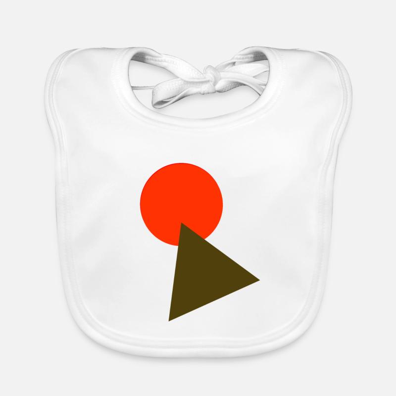 circle and triangle Organic Baby Bibs
