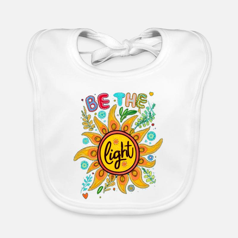 Be the Light - Baby Bio-Lätzchen - Weiß