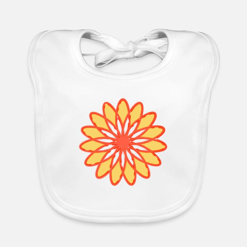 Fleur rouge Bavoir bio Bébé