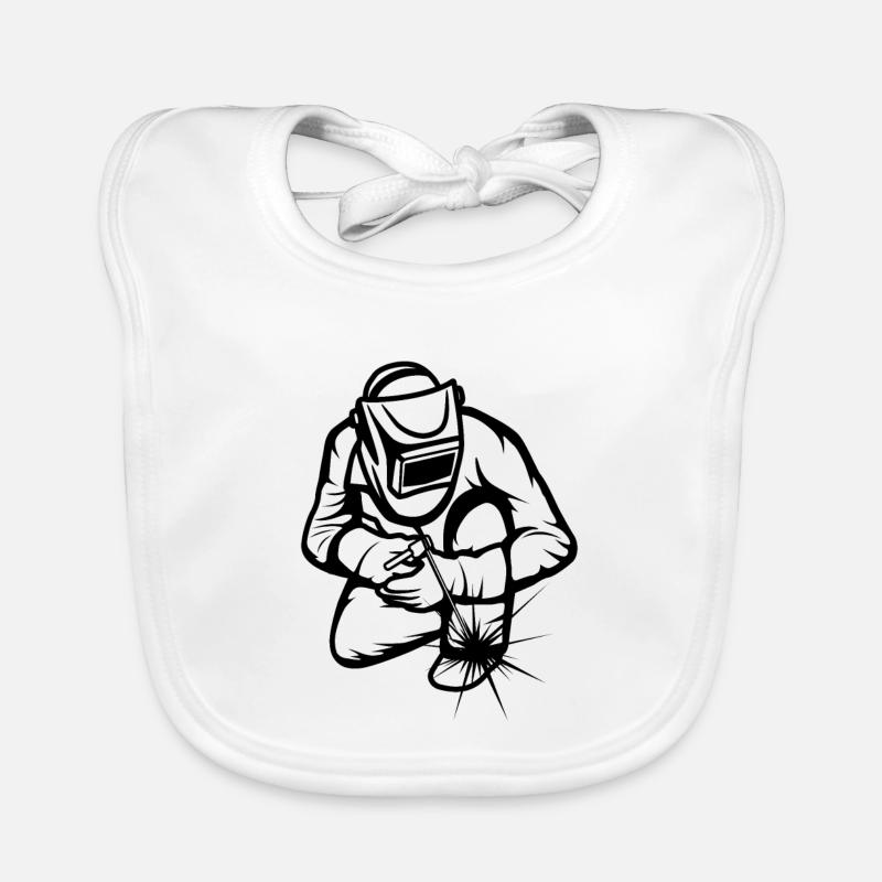 Funny Welder Organic Baby Bibs
