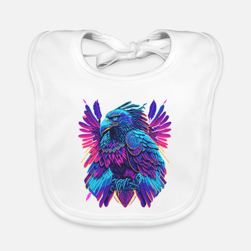 Néon Adler Synthwave Adler Bavoir bio Bébé